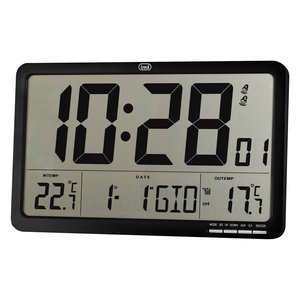 Reloj de Pared Negro Multifunción con Control por Radio (36.5x2x22cm) Modelo 0M356000 - Product Image 2