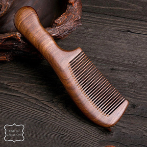 Peignes à barbe en bambou en bois pour cheveux et barbe pour hommes Peigne en bois naturel fait à la main - Product Image 6