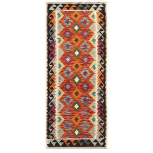 Alfombra Kilim de Maimana, Afganistán, 184 x 80 cm, Alfombras y Juegos de Alfombras - Product Image 1