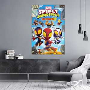 Póster de pared de Marvel Spidey y sus increíbles amigos, estilo moderno, Web Spinners sobre lienzo - Product Image 4