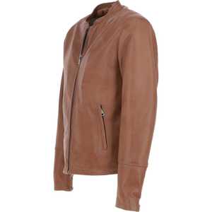 <b>Top</b> Design Men's Winter Jacket with Stand Collar & Full Sleeve 100% <b>High</b> Quality <b>Leather</b> Customizable Reasonable Price - Product Image 4