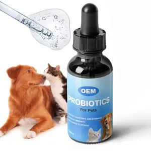 개를위한 기생충을 추방하는 OEM 애완 동물 건강 관리 및 보충제 probiotic drops 애완 동물을위한 영양소 흡수를 촉진합니다