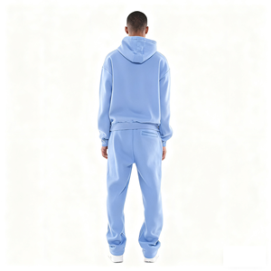 Conjunto de 2 Piezas de Chándal de Algodón Personalizado, Sudadera Holgada con Capucha y Pantalones Deportivos, Chándal para Hombre, Chándales Holgados para Hombre - Product Image 2