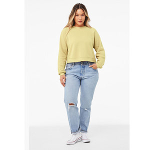 Bella Canvas 7505, Jersey raglán gris oscuro para mujer, sudadera polar con capucha, suéter raglán recortado, sudadera holgada con estampado de letras - Product Image 6
