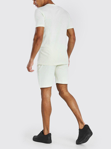 Conjunto Deportivo Corto para Hombre con Logotipo Personalizado Bordado y Aplicado, 100% Algodón, Estilo Urbano - Product Image 2