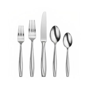 Precio bajo y menos MOQ Tenedor Cuchillo Cuchara Cubiertos Metal Plata Cubiertos Juego de acero inoxidable con opción de color múltiple en el mango - Product Image 2