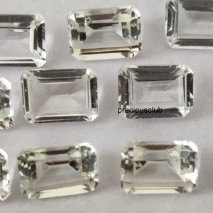 Topaze blanche naturelle taille octogonale 8x10mm facettée - Topaze blanche taille octogonale de qualité excellente, en vrac - Product Image 1