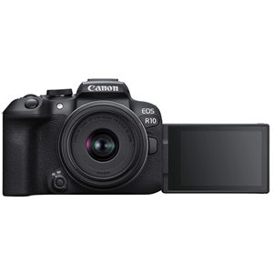 Renewed Mirrorless Digital <b>Camera</b> RF-S 18-45mm F/4.5-6.3 STM Lens 128GB Memory Case Tripod Filters 38pc Bundle CMOS Sensor - Product Image 1