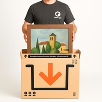 Robuste Verstärkte Doppelwellen-Wellpappe-Boxen 81x13x69 cm - für Gemälde und Fernseher bis zu 37 Zoll