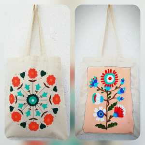 Bolsas de Mano de Algodón al por Mayor, Ecológicas, Reutilizables, de Primera Calidad, Elegantes, Bolsas de Compra de Lona Natural para Uso Diario - Product Image 1