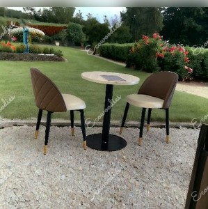 Juego de mesa de comedor redonda con muebles modernos de estilo elegante, juego de mesas y sillas de café para tienda de té, Hotel, restaurante, tienda de postres - Product Image 1