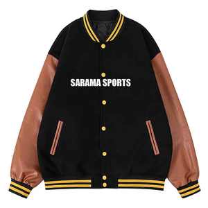 เสื้อแจ็คเก็ตคอตั้งสำหรับผู้ชายเสื้อแจ็คเก็ตหนังมีแขนและกระเป๋าทำจากหนังสินค้ามาใหม่ - Product Image 1