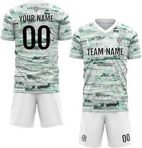 Conjunto de uniformes de fútbol personalizable, 100% algodón, secado rápido, tallas unisex para adultos - Product Image 1