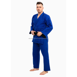 Vente en gros uniforme bleu judo judo blanc gi 800 + 280g 100% coton sérigraphie unisexe judogi logo personnalisé - Product Image 1