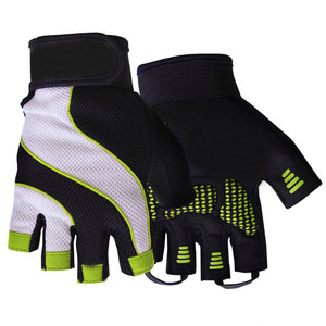 ถุงมือออกกำลังกายแบบครึ่งนิ้ว คุณภาพสูง สำหรับทุกเพศ ระบายอากาศได้ดี กันลื่น สายรัดข้อมือปรับได้ เหมาะสำหรับยกน้ำหนักและเพาะกาย - Product Image 2