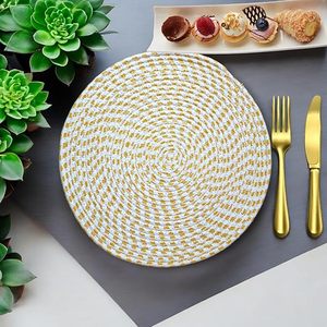 Napperon rond en coton fait main résistant à la chaleur décor de comptoir de cuisine et centre de Table à manger/Table d'appoint décor à la maison - Product Image 3