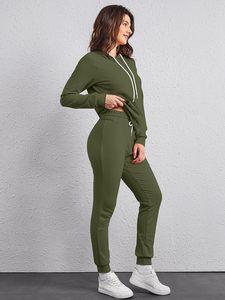 Custom Logo Men's Winter Solid Hooded 2-Piece Tracksuit Set with Cotton Fleece <b>Hoodie</b> & Sweatpants-Breathable Design - Product Image 5