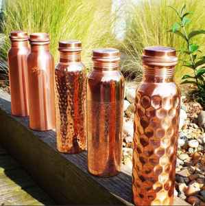 Pure Copper <b>Water</b> <b>Bottle</b> for <b>Daily</b> Drinking Ayurvedic Health Benefits Leak Proof Design Handmade Copper <b>Water</b> <b>Bottle</b> - Product Image 2