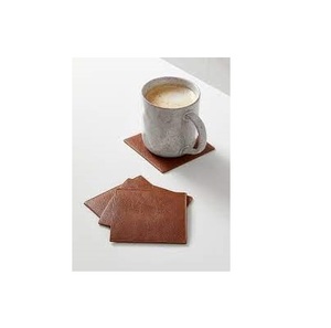 Juego de posavasos de cuero hecho a mano para mesa de comedor, decoración del hogar, cocina, tamaño promocional y personalizado al mejor precio - Product Image 1