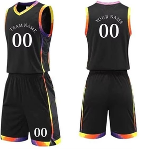 Uniforme de Baloncesto Unisex, Nuevo Diseño, Transpirable, 100% Poliéster, Antibacterial, Secado Rápido, Tallas Grandes, Personalizable - Product Image 2