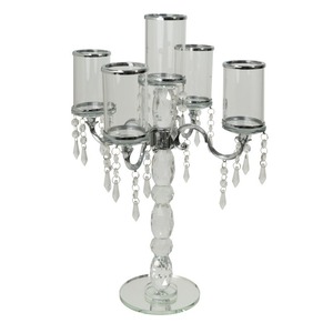 Candélabre en or de style antique disponible en design vintage, parfait pour la décoration de la maison, événements, mariages, centre de table à manger formel - Product Image 5