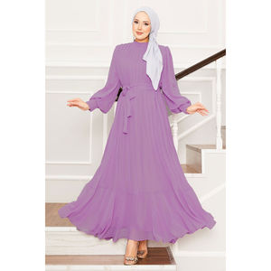 <b>Pink</b> Chiffon Modest A-Line Evening Dress with <b>Wrap</b> and Tie Elegant Party Print Organza and Short Sleeves Natural Waistline - Product Image 1
