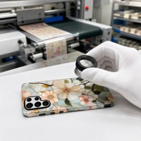 Étui de téléphone deux-en-un avec film antichoc à motif floral en verre teinté pour Samsung Galaxy S22 S22 Plus S22 Ultra S23 S23 Plus