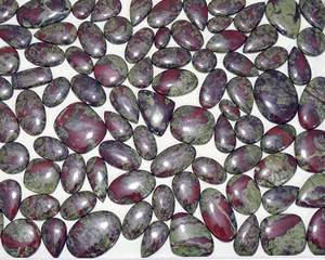 Vente en gros de cabochon de jaspe sang de dragon jaspe naturel pierres précieuses en vrac pour créateurs de bijoux assortis - Product Image 6