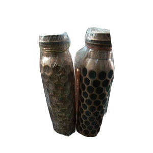 Antique Hammered Copper <b>Bottle</b> Customized Size High Quality Pure Metal Foreign Design for Direct Drinking for Drinkware - Product Image 3