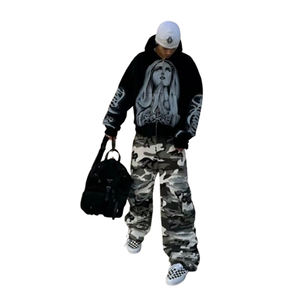 Sudadera Holgada con Hombros Caídos, Estampado Gráfico DTG, Ropa Casual de Moda Bordada de Fábrica, Marca Privada, Precio Bajo - Product Image 3