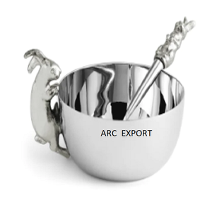 Bol de service alimentaire antique en forme de fleur en aluminium de la plus grande qualité Métal Couleur noire Design Bol de nourriture et de fruits au prix le plus bas - Product Image 2