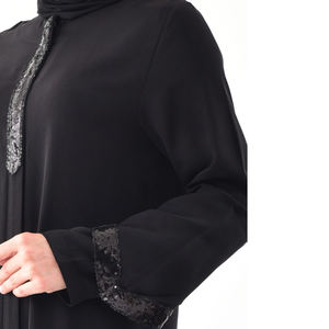 Color sólido mujeres musulmanas liso Hijab 2024 Pakistán hecho diseño mujeres Abaya mejor calidad mujeres Abaya - Product Image 5