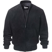 Veste en cuir de baseball pour hommes en gros, veste bomber vintage en daim