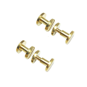 Rivets de verrouillage en laiton monobloc de style tête ovale avec clou et vis en laiton, en acier inoxydable, norme ISO - Product Image 1
