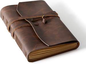 Journal en cuir élégant de taille A5 de haute qualité à prix raisonnable cahier d'agenda d'éducation automatique pour hommes et femmes couverture en papier - Product Image 2