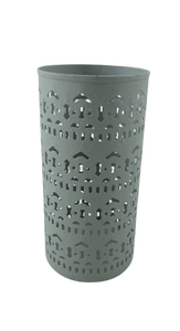 Bougeoir et pot en pierre grise votive en métal pour décoration de la maison et du salon Décoration de table faite à la main - Product Image 3