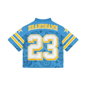 Camiseta Deportiva de Fútbol Americano al Por Mayor, de Malla, Manga Corta, Impresa, Transpirable, 100% Poliéster, con Logotipo Personalizado, Unisex - Product Image 2