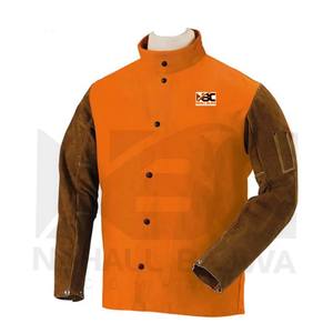 Chaqueta de soldadura de cuero de seguridad, cubierta protectora hecha de cuero Partido de vaca de primera calidad - Product Image 3