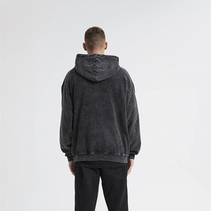 Ropa de calle Boxy Fit, chándal con estampado de pantalla en lavado ácido Sunfaded con diseño acampanado ZipUp, tejido de talla grande pesado - Product Image 1