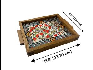 MDF Wooden <b>Enamel</b> Coated Design Serving <b>Tray</b> Hotels & Restaurant Kitchenware Table <b>Tray</b> High Quality - Product Image 3