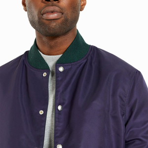 Nueva chaqueta de bombardero de color púrpura para invierno, chaqueta de bombardero de alta calidad, chaqueta de invierno hecha a medida para hombre - Product Image 3