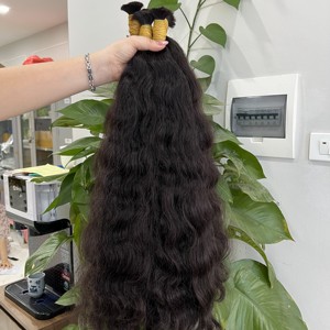 PURE CAMBODIAN NATUREL WAVE CUTICULE ALIGNÉ DE VRAIS EXTENSIONS DE CHEVEUX HUMAINS MEILLEURE VENTE Remy Hair Super Double Drawn - Product Image 2