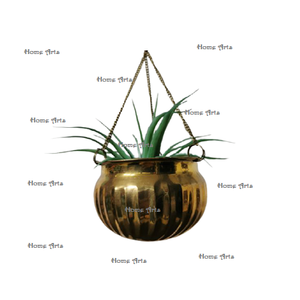 Jardinière suspendue en métal de couleur or de concepteur de jardinière de forme ronde de qualité supérieure pour la maison et le jardin - Product Image 1