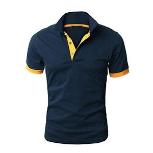 Coton à manches courtes pour hommes de haute qualité pour Polo T-Shirt tissu tricoté respirant conception d'impression solide en gros nouveau Polo - Product Image 2