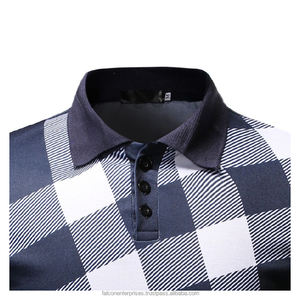 Camiseta estampada con logotipo personalizado para hombre, Camiseta deportiva de algodón, camiseta de talla grande para golf y polos con diseño liso en blanco - Product Image 5