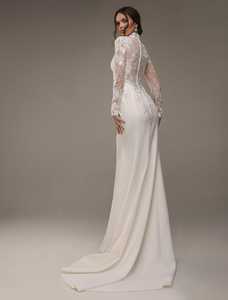 Robe de soirée élégante à paillettes blanches et perlées pour femmes Dîner en satin Robe de soirée de luxe Robe de soirée pour femmes pour la fête - Product Image 3