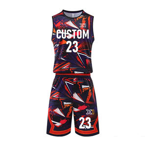 Uniformes de Baloncesto Profesionales Diseñados por el Fabricante, Impresión de Alta Calidad, Transpirables, 100% Poliéster, Corte Único, Tallas Grandes - Product Image 1