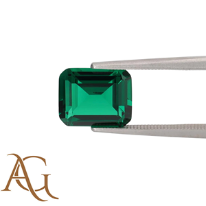 Zambain พลอยเทียมเทอร์มอลหลวมทรงแปดเหลี่ยมมรกตสำหรับทำเครื่องประดับอัญมณีมรกตแซมเบียขนาด2x4มม. เพื่อ8x10mm ในแล็บ - Product Image 1