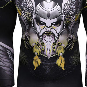 Heavy Quality Rush Guard For Unisex Long Sleeves Quick Dry Mock Neck Custom Print MMA Rush Guard - Product Image 4