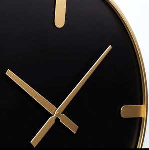 Reloj de Pared Grande de Hierro con Agujas de Cuarzo Analógico de una Sola Cara, Color Negro, para Hogar y Oficina, Diseño Moderno, Silencioso, Funciona con Pilas - Product Image 3